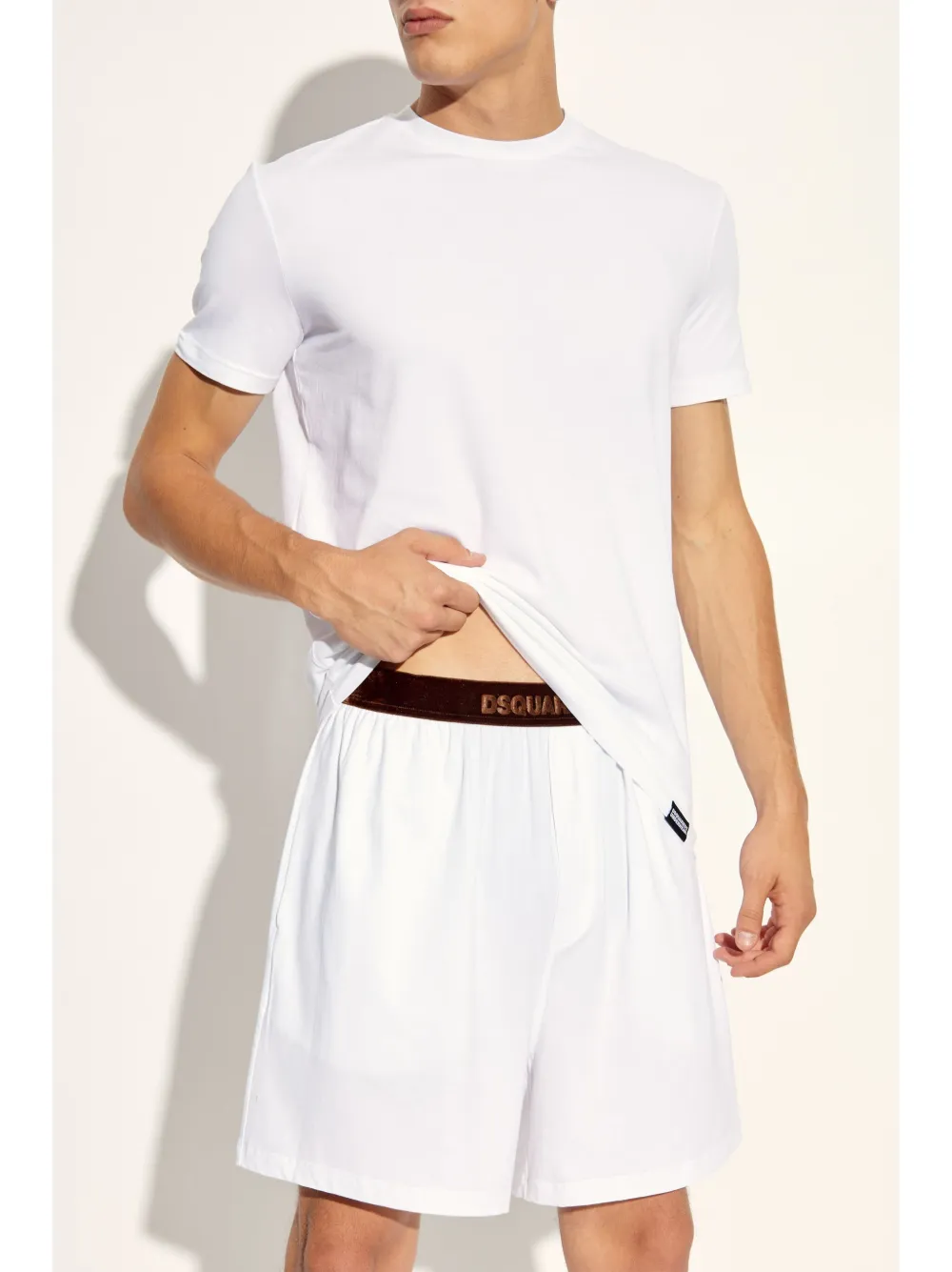 DSQUARED2 logo-stamp t-shirt - Wit