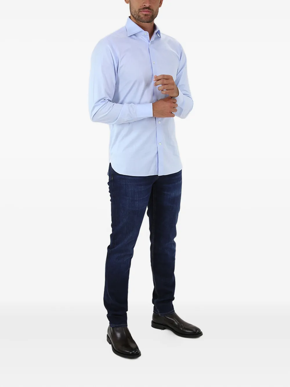 BORRIELLO NAPOLI button-up shirt - Blauw