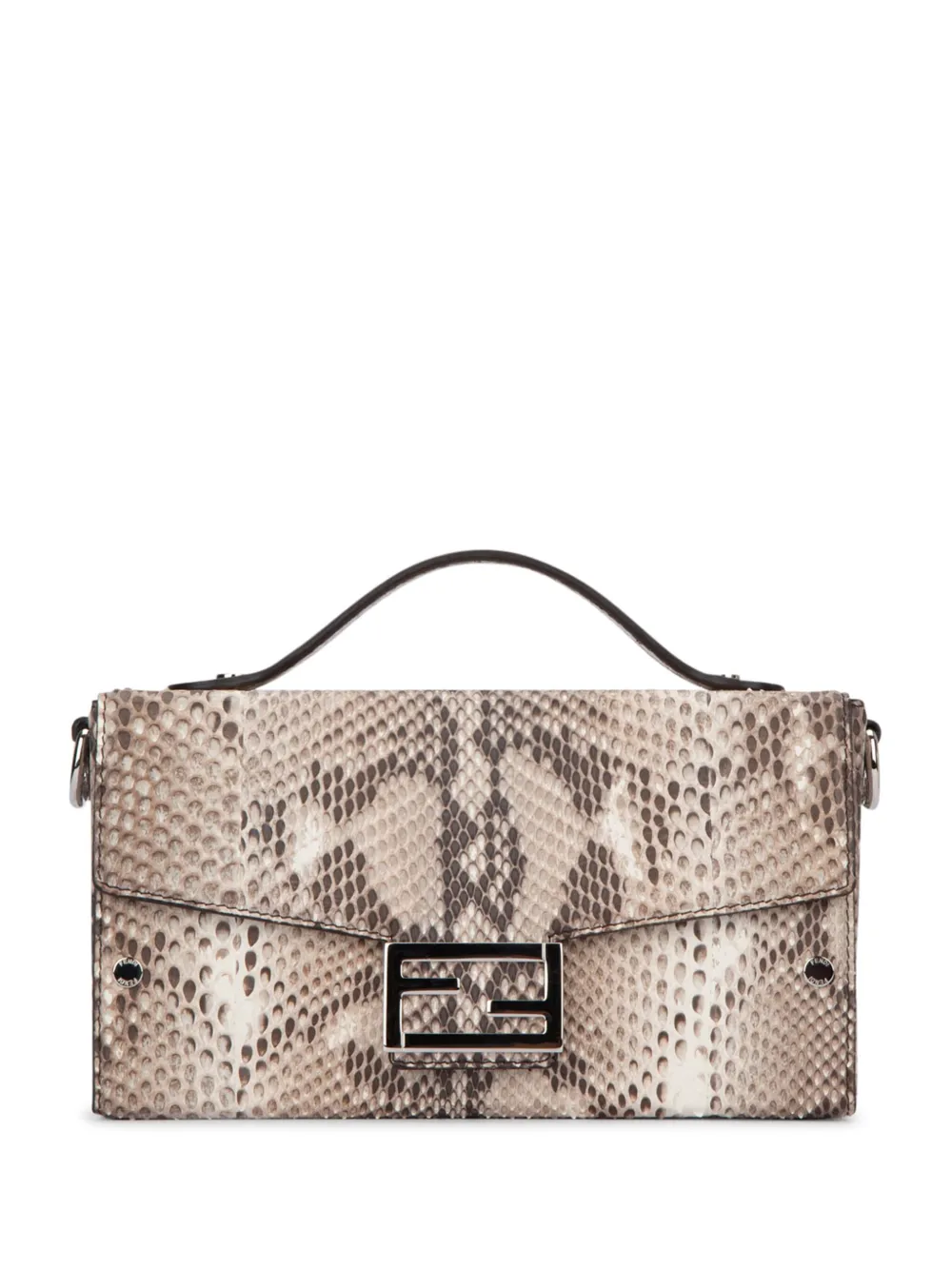 FENDI Soft Trunk Baguette clutch Bruin
