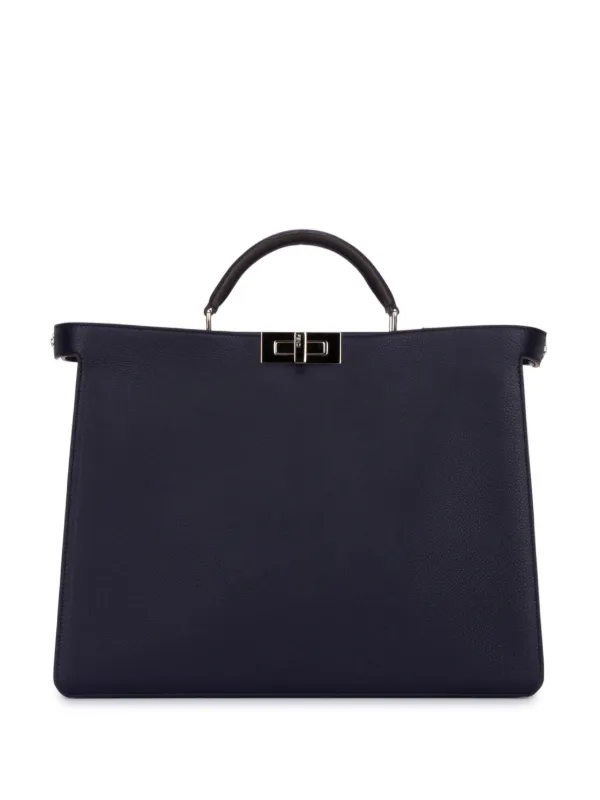 FENDI Peekaboo Tote Bag Blue FARFETCH IE