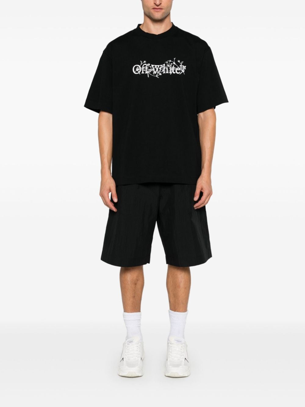 Off-White Bookish Flower Skate T-shirt - Zwart