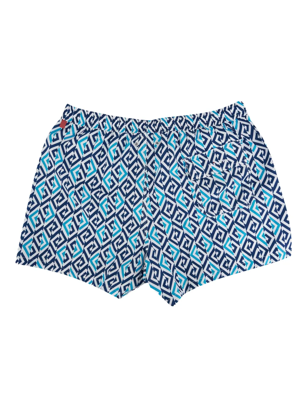 Kiton Zwembroek met geometrische print Blauw