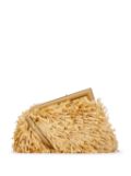 FENDI Fendi First raffia shoulder bag - Neutrals