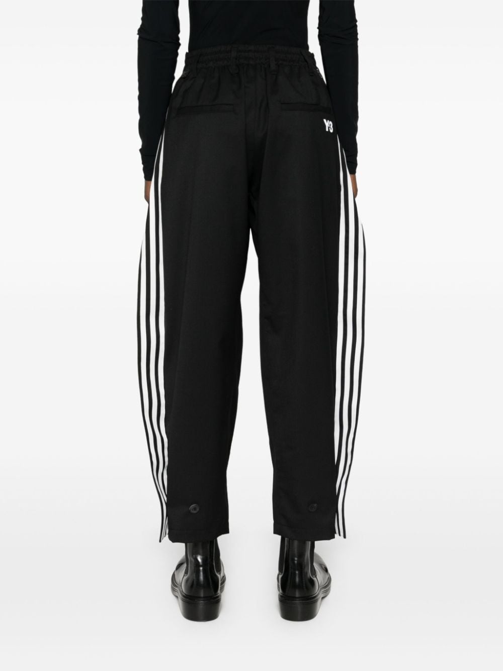 Shop Y-3 3-stripe Track Pants In Black