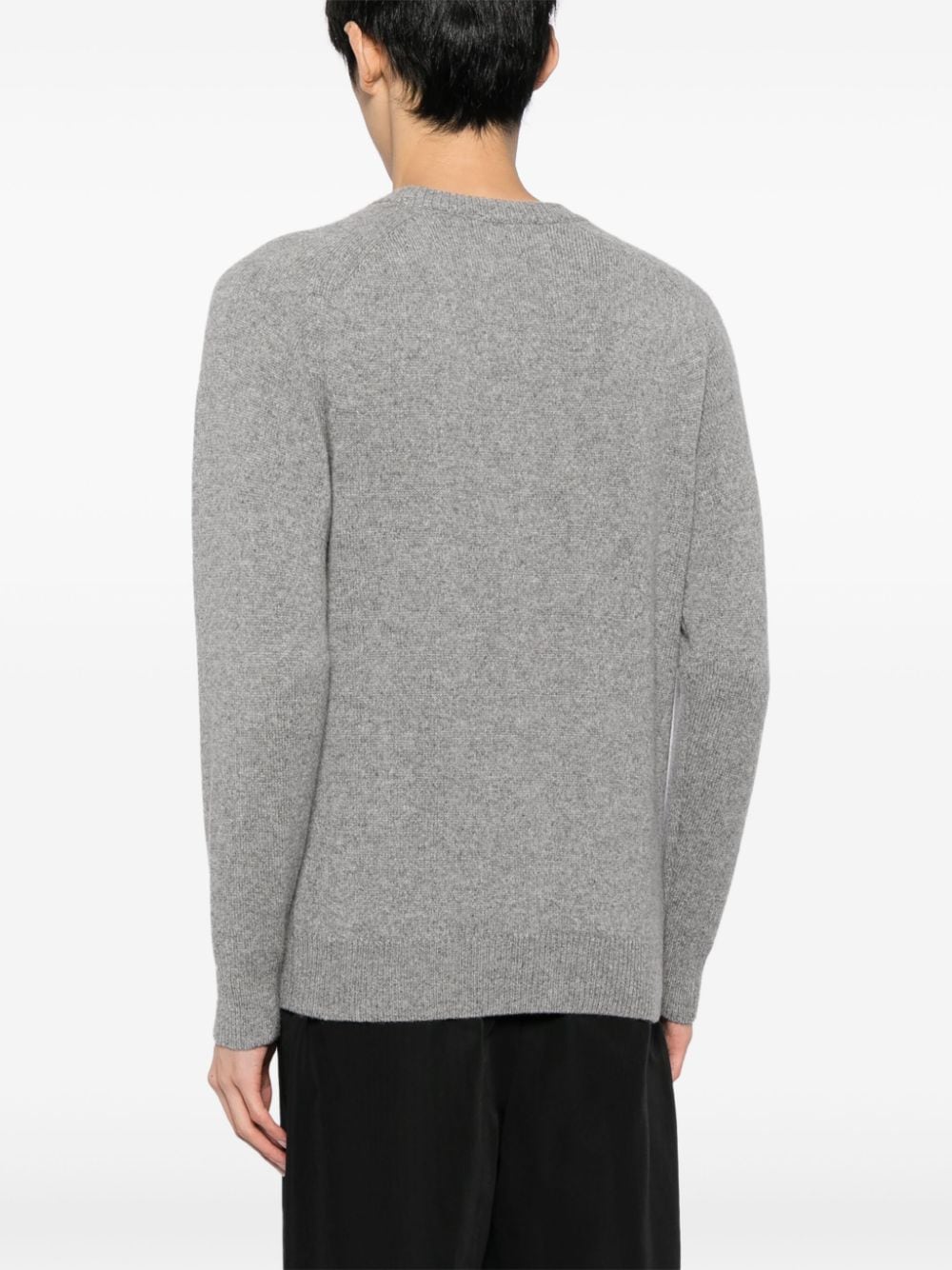 Shop Lardini Crew Neck Sweater In Grey