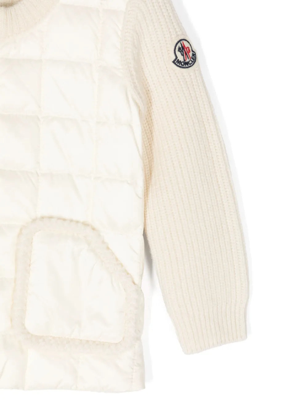 Moncler Enfant Vest met vlakken Wit