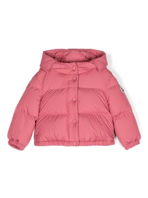 Moncler Hiti ラッフル フーデッドジャケット | ピンク | FARFETCH JP