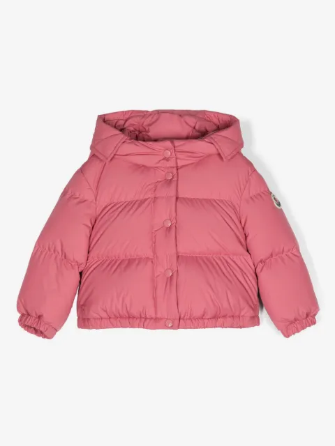 Moncler Enfant logo-patch hooded jacket