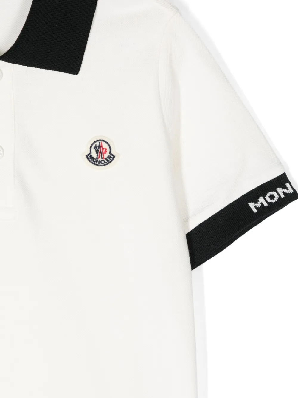 Moncler Enfant Poloshirt met logopatch Wit