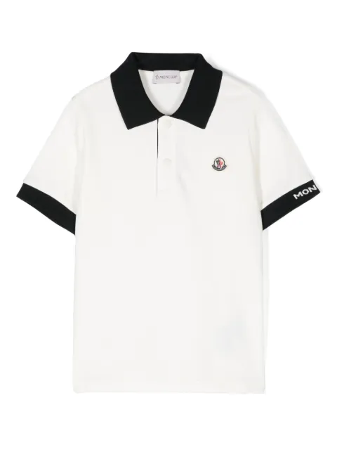 Moncler Enfant logo-patch polo shirt 