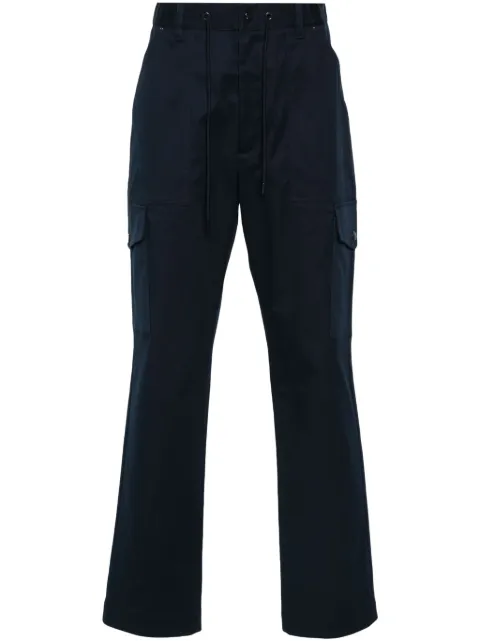 Moncler logo-patch straight-leg trousers