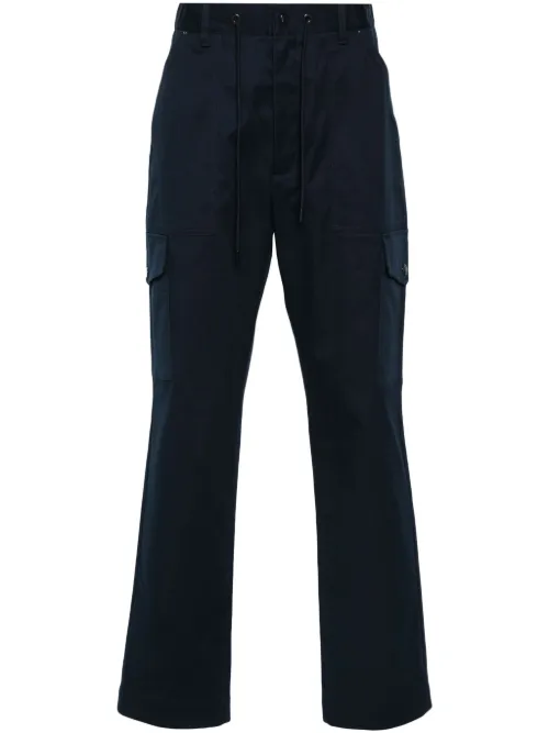 Pantalon droit à patch logo - Moncler - Modalova