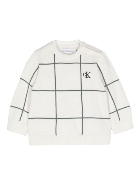 Calvin Klein Kids logo-embroidered sweater