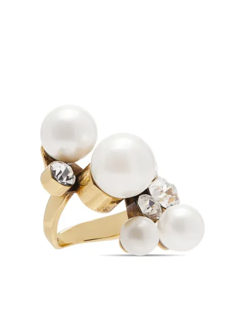 DRIES VAN NOTEN anillo con detalles de latón