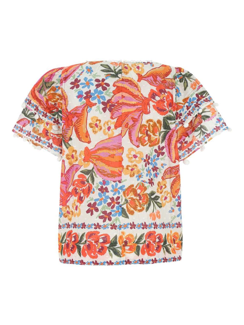 FARM Rio floral-print T-shirt - Oranje