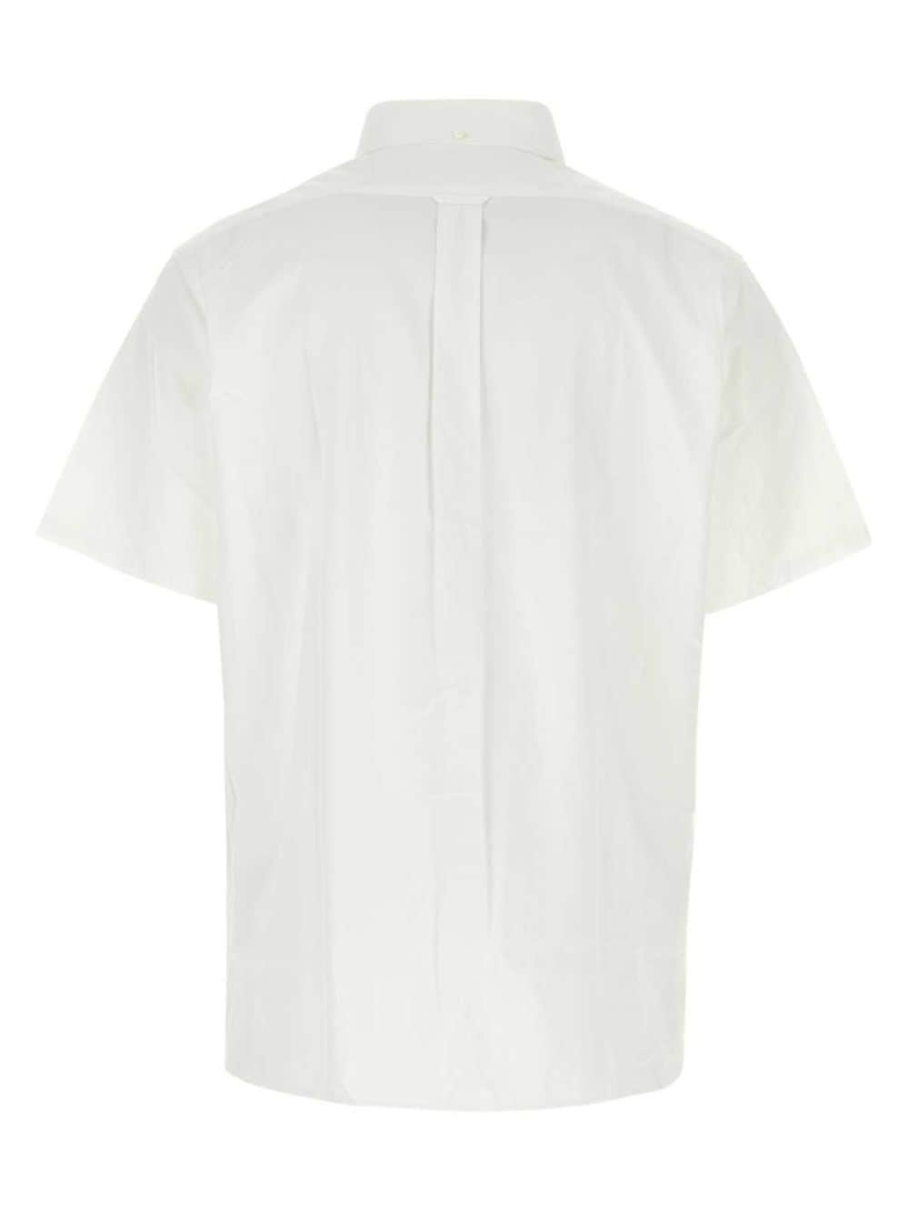 Nanamica logo-embroidered short-sleeved shirt - Wit