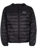 Ea7 Emporio Armani logo-print padded jacket - Black