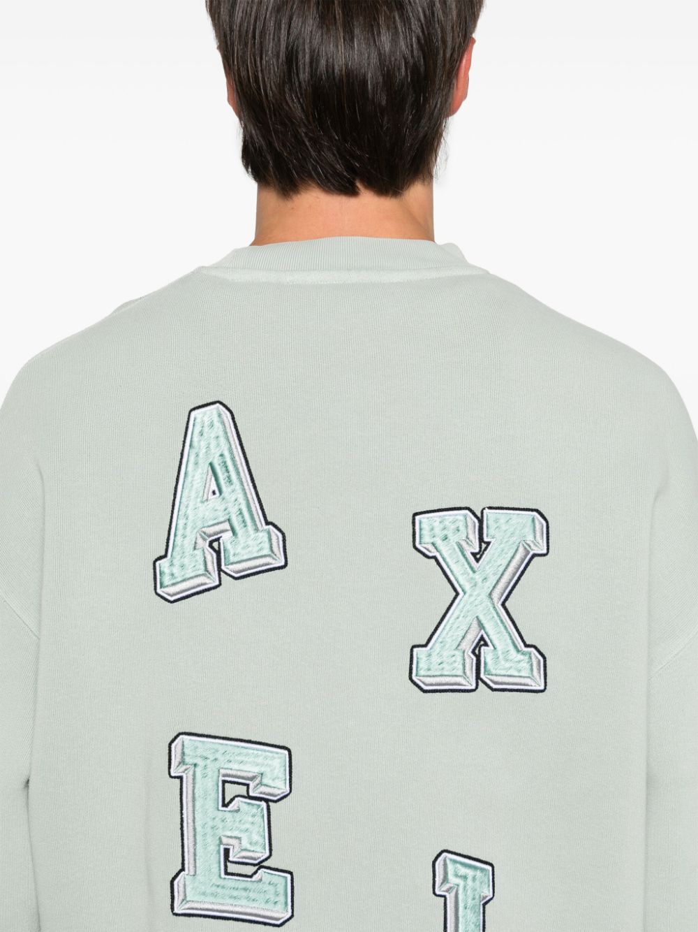 Shop Axel Arigato Typo Sweatshirt In Green