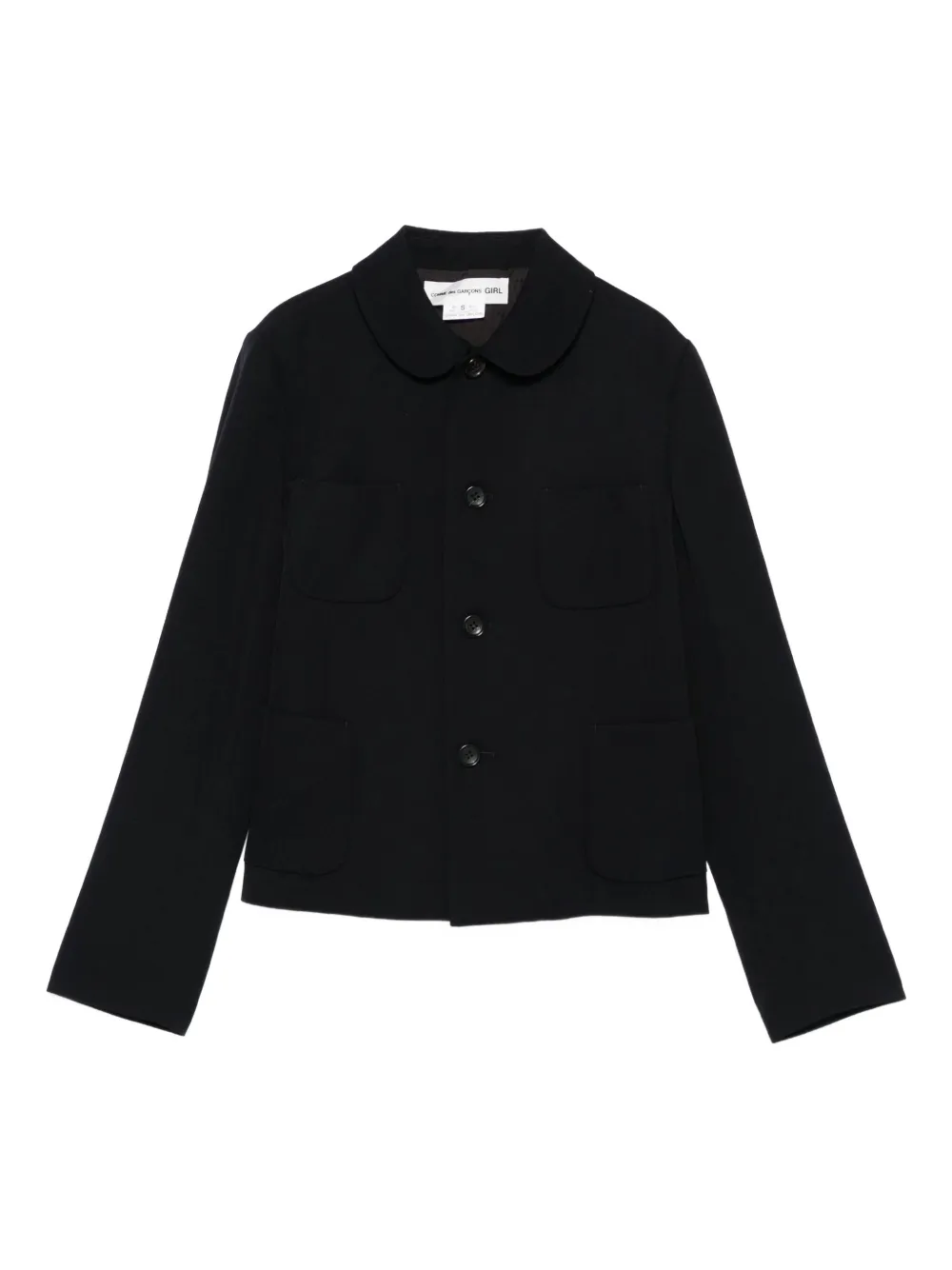 Comme Des Garçons Girl ピーターパンカラーカーディガン - ブラック Comme Des Garçons Girl ピーターパンカラーカーディガン - ブラック