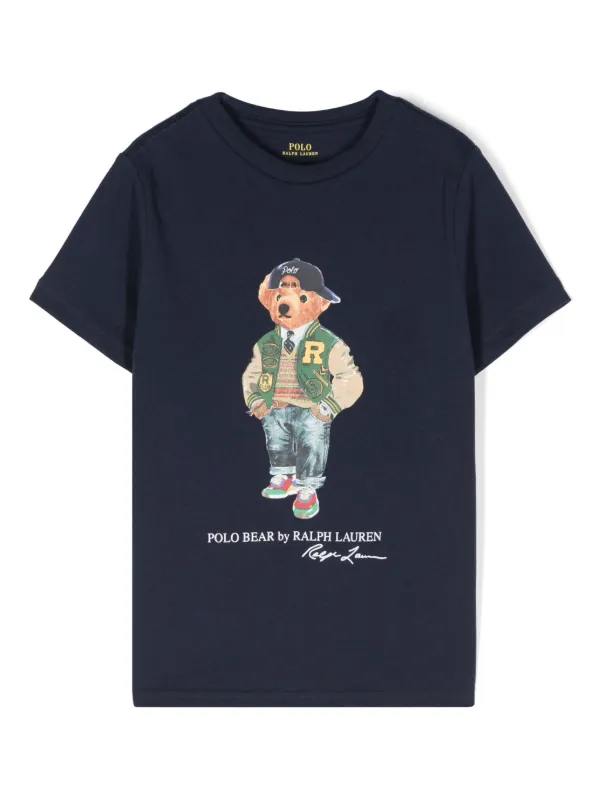 POLO RALPH LAUREN KIDS Polo Bear T shirt Blue FARFETCH CA