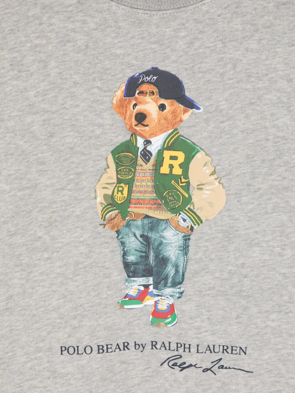 POLO RALPH LAUREN KIDS Sweater met teddybeerprint Grijs