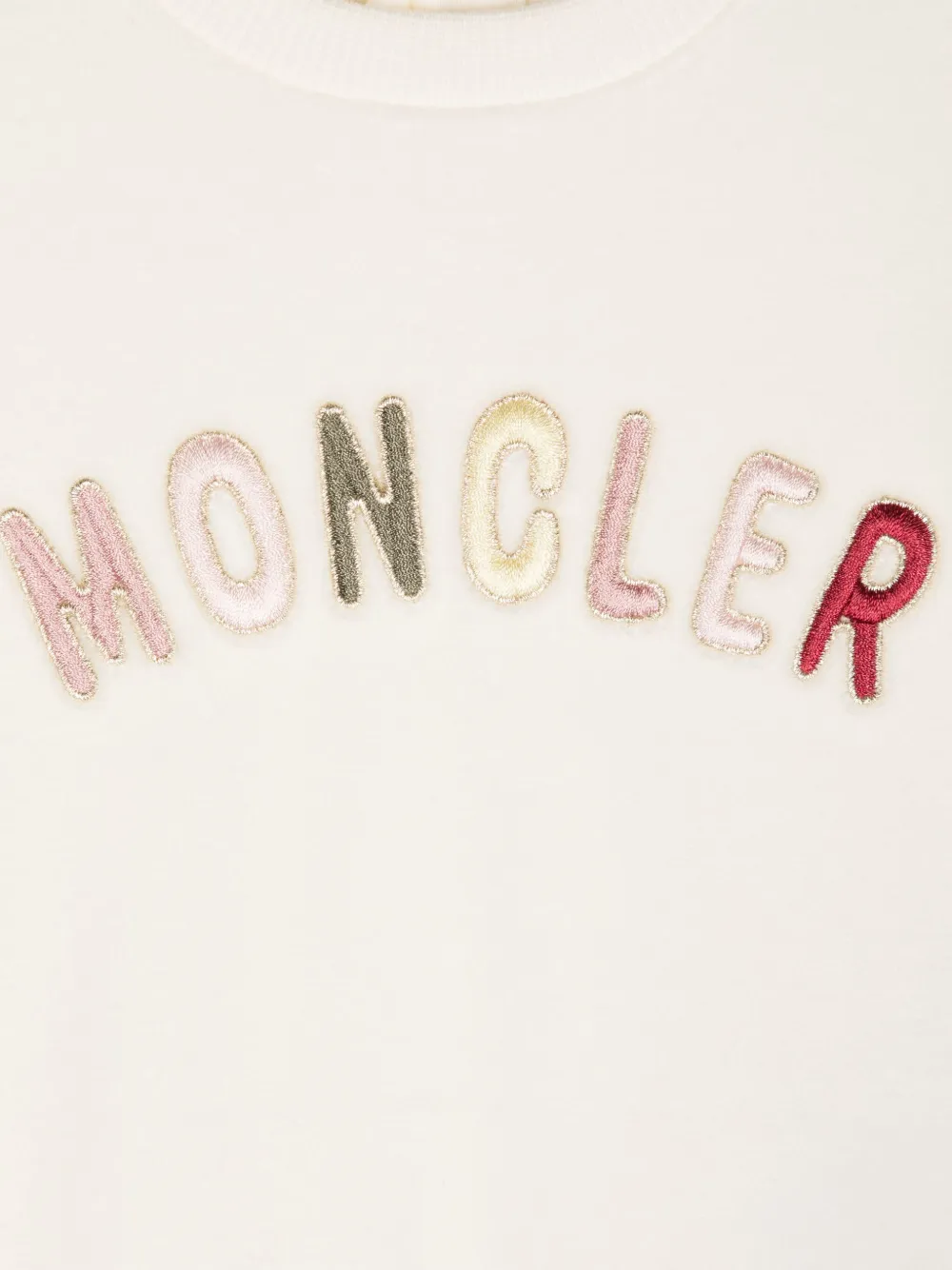 Moncler Enfant Jurk met borduurwerk Wit