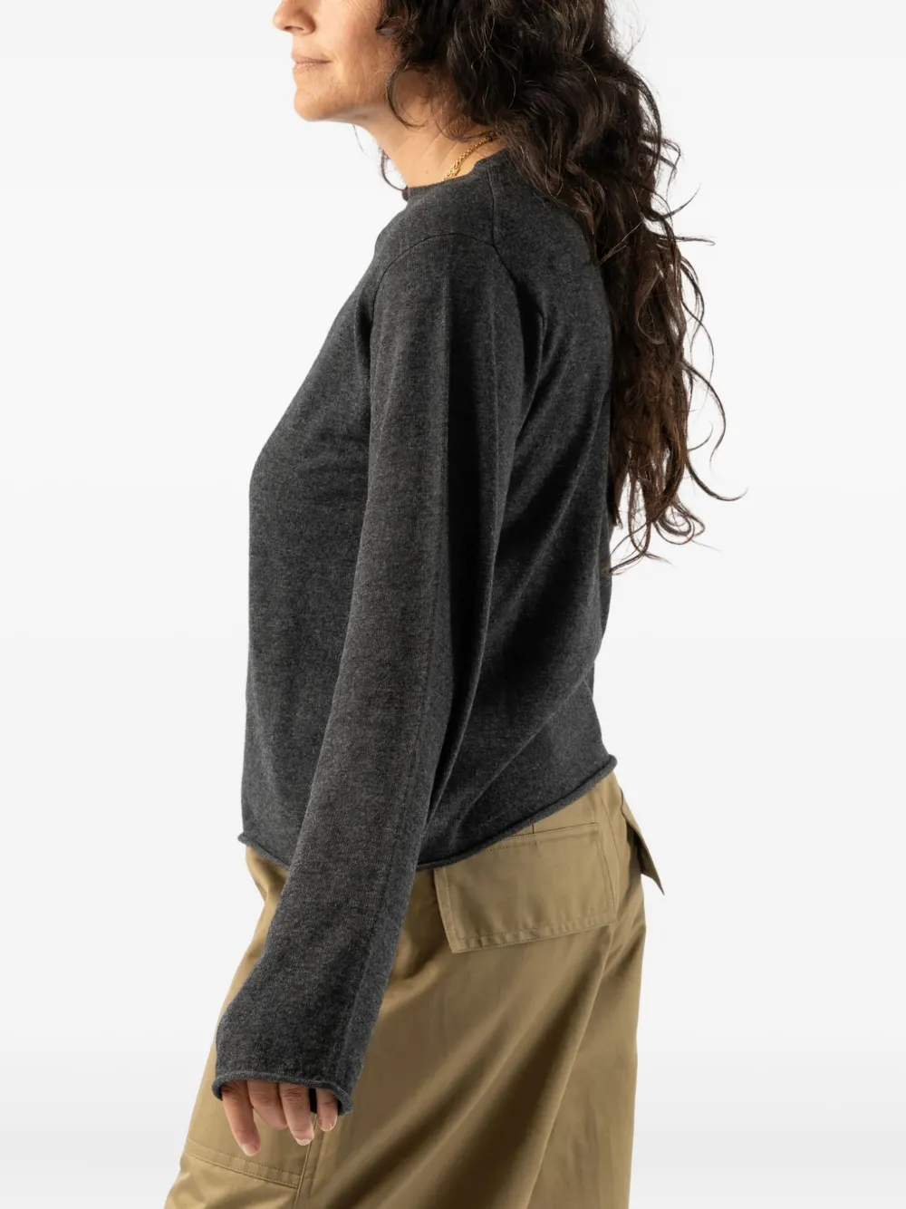 Sofie D'hoore raw-edge long-sleeve sweater | Knitted Sweaters | Image 2
