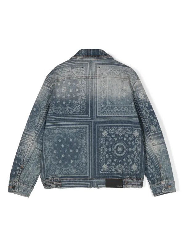 ジャケット・アウター AMIRI Bandana Embroidery Denim Blouson AMIRI Bandana Embroidery Denim Blouson