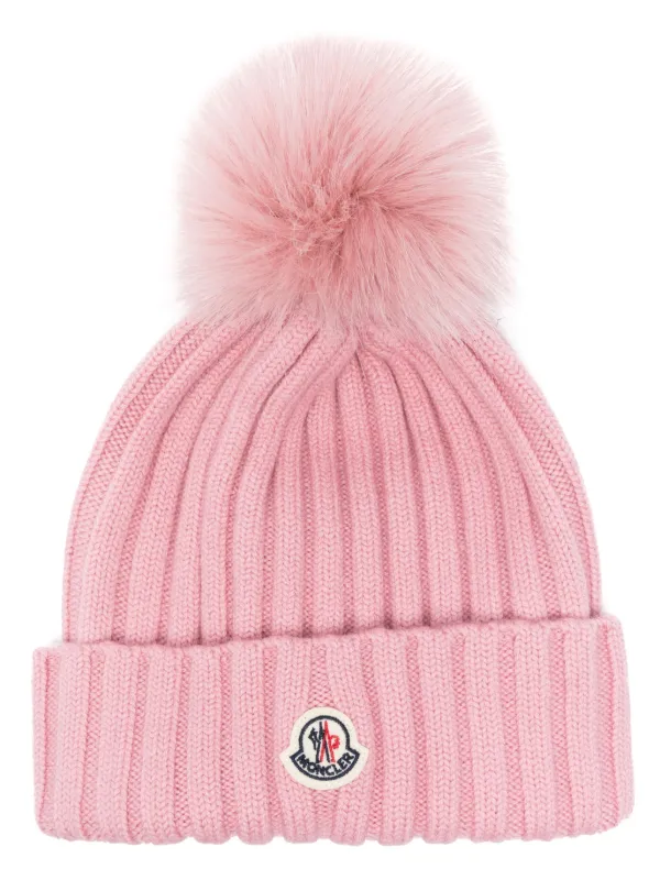 Moncler Wool Beanie Pink FARFETCH HK