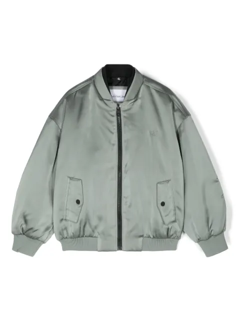 Calvin Klein Kids embroidered-logo bomber jacket 