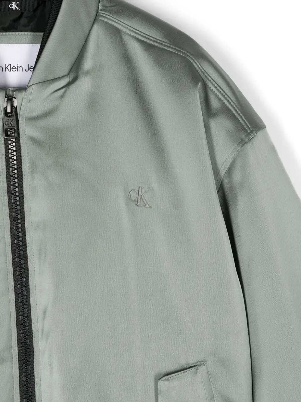 Calvin Klein Kids Bomberjack met geborduurd logo Groen