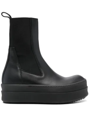 レディース*Rick Owens*Beatle レザーチェルシーブーツ ブラック Rick Owens Beatle Cyclops ブーツ | ブラック | FARFETCH JP