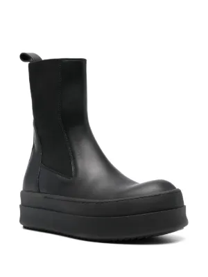 ミドルブーツ RICK OWENS Women Boots RP01D2845LS0 90 BLACK Rick Owens Grill Stretch Peeptoe Boots RP01D2845.LS0-90