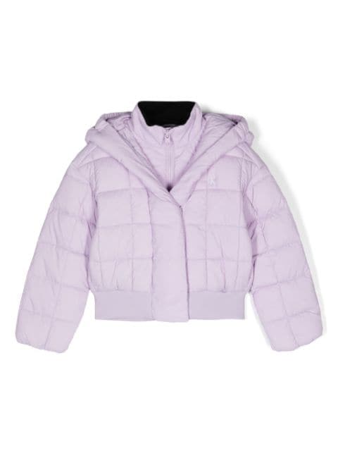 Calvin Klein Kids embroidered-logo padded jacket 