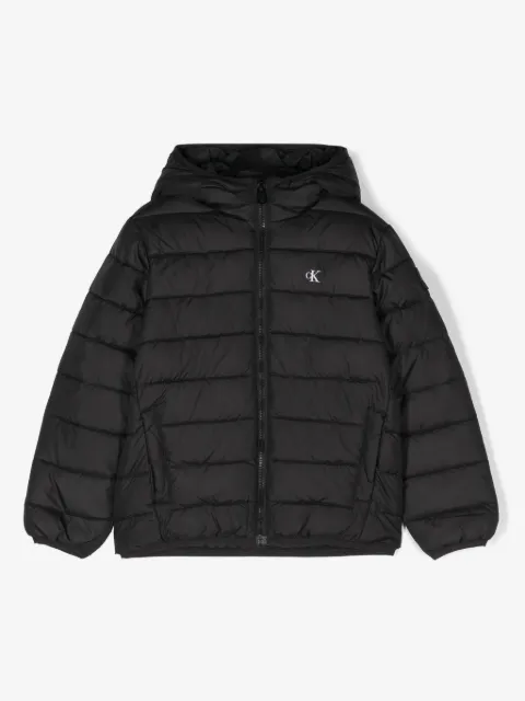 Calvin Klein Kids embroidered-logo padded jacket