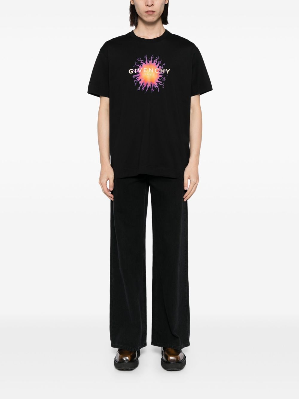 Givenchy Katoenen T-shirt met logoprint - Zwart