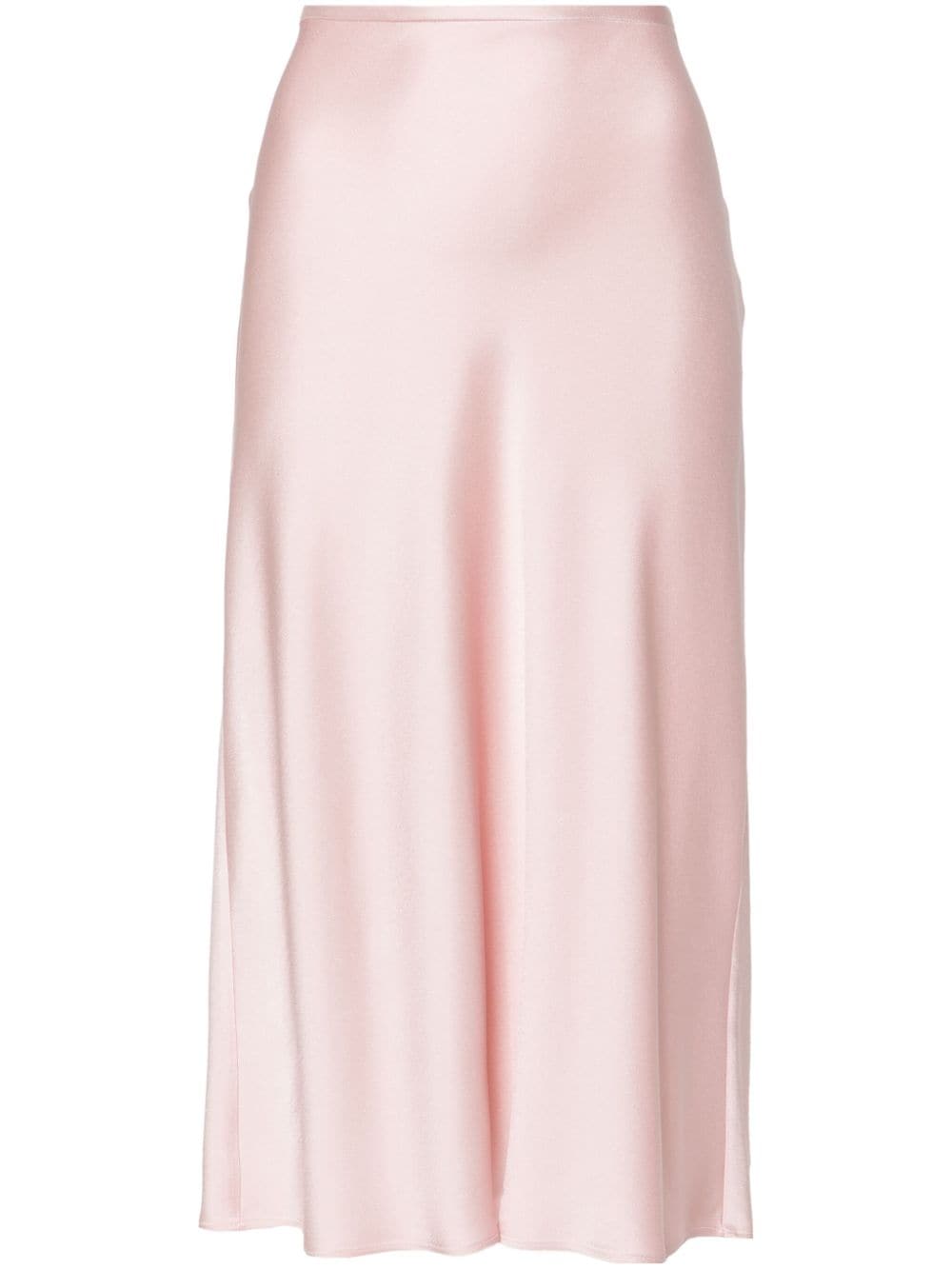 crepe midi skirt