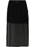 Blumarine layered midi skirt - Black