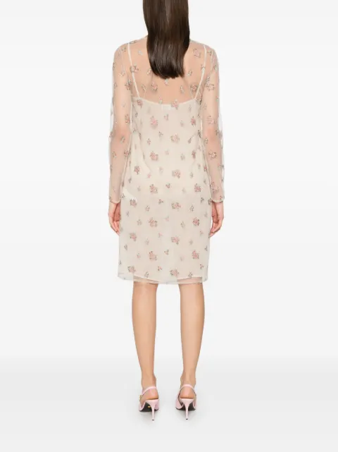 Blumarine floral-embroidery midi dress A444A203A - 3