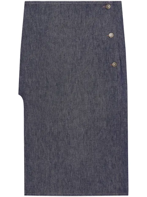Courrèges straight denim skirt