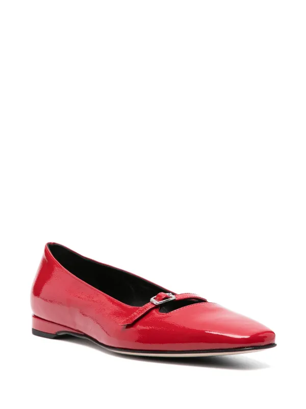 フラットシューズ Emilie Ballerinas - Carel - Leather - Red Emilie - Red naplack leather ballet flats | Carel Paris