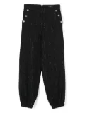 Balmain Kids logo-tag trousers - Black