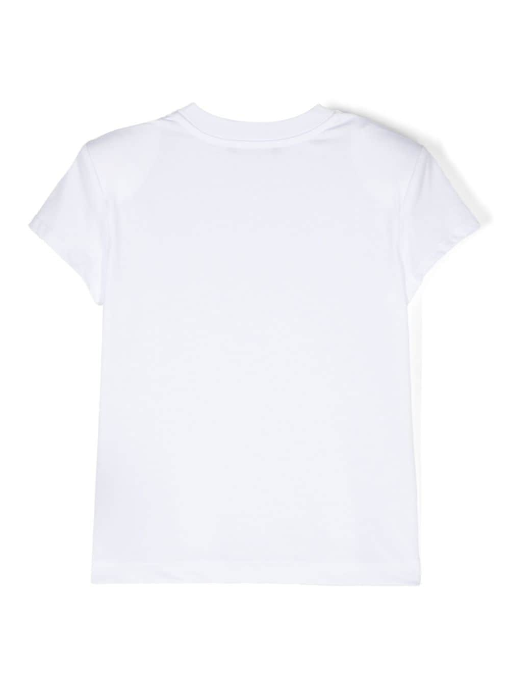 Balmain Kids T-shirt verfraaid met logo - Wit