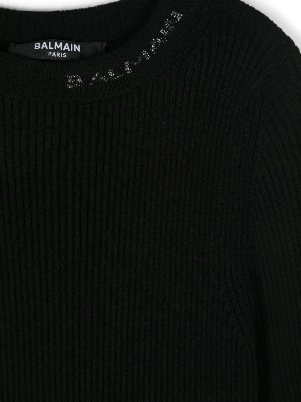 Balmain Kids Intarsia trui Zwart