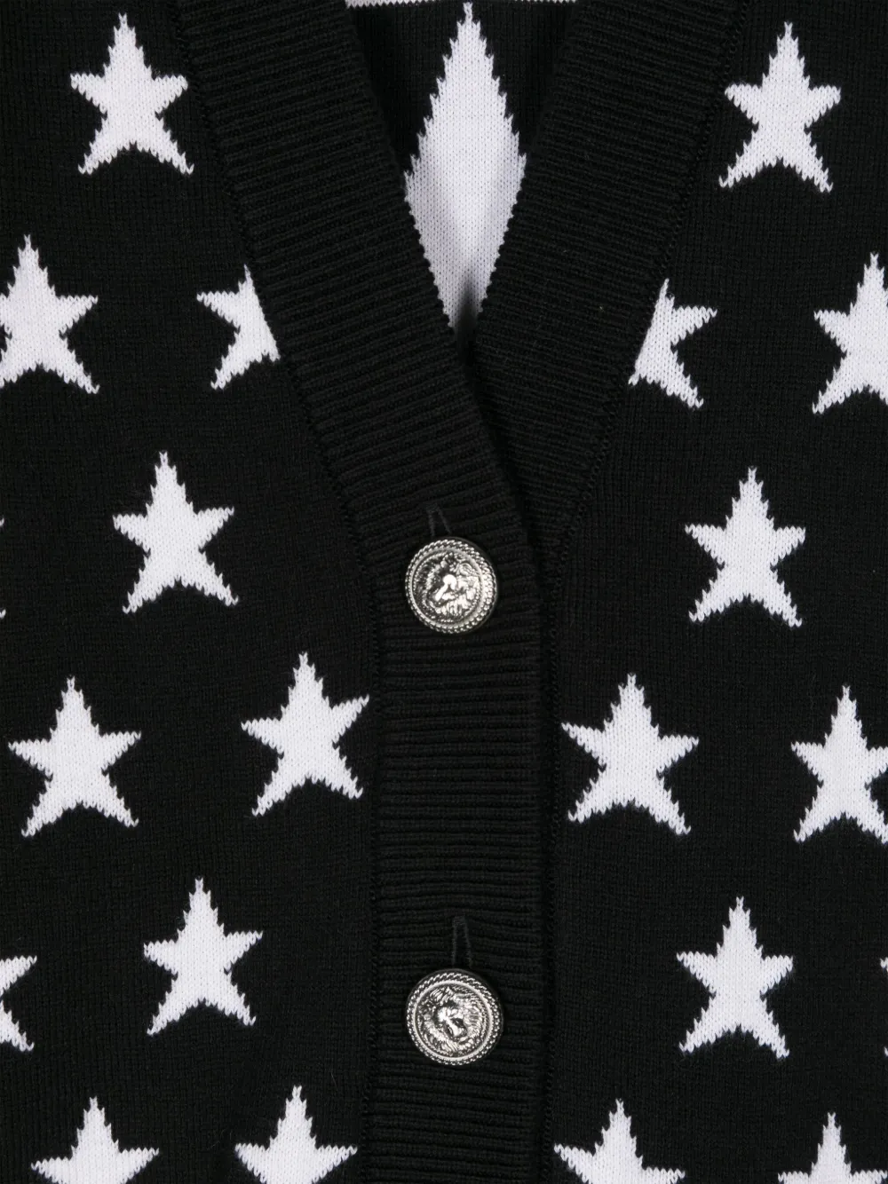 BALMAIN LOGO-EMBROIDERED CARDIGAN