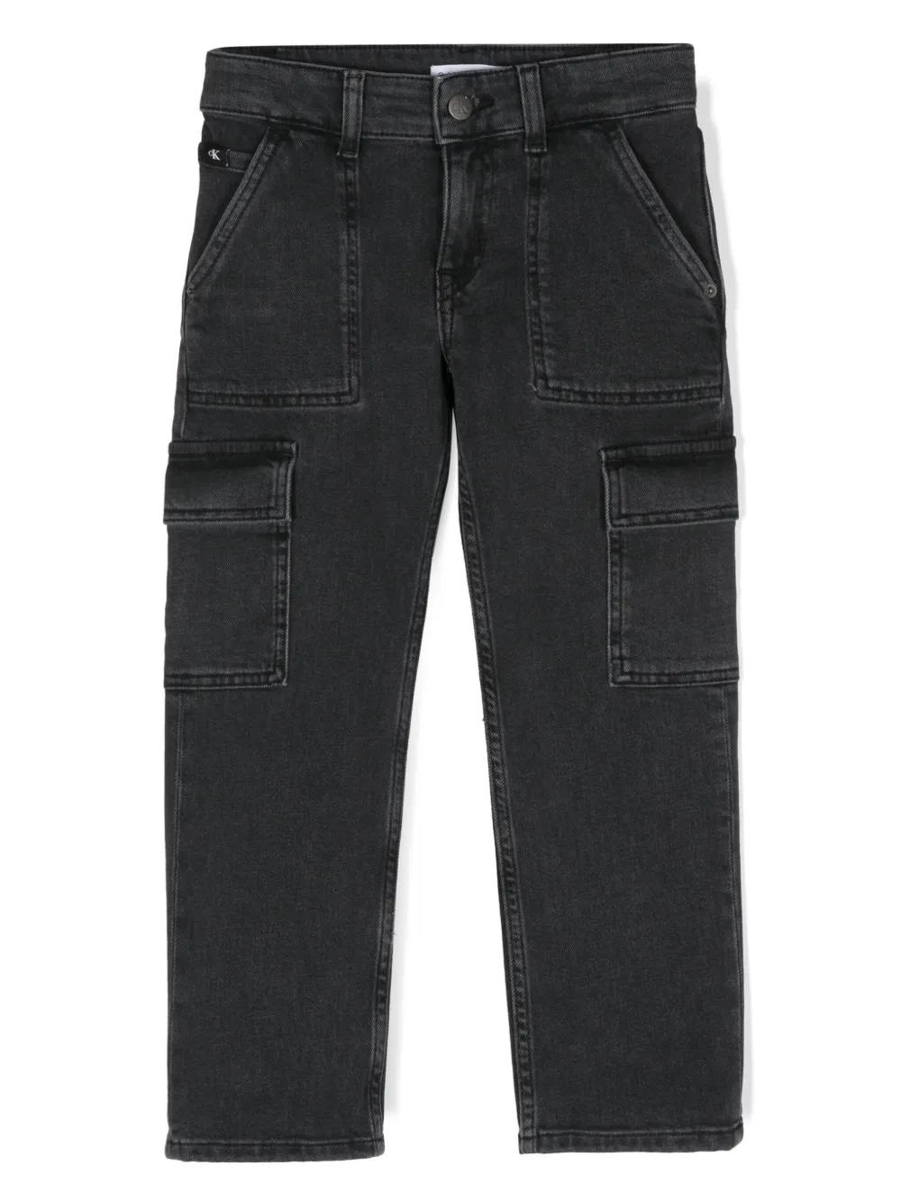 Calvin Klein Kids Jeans met logopatch Grijs