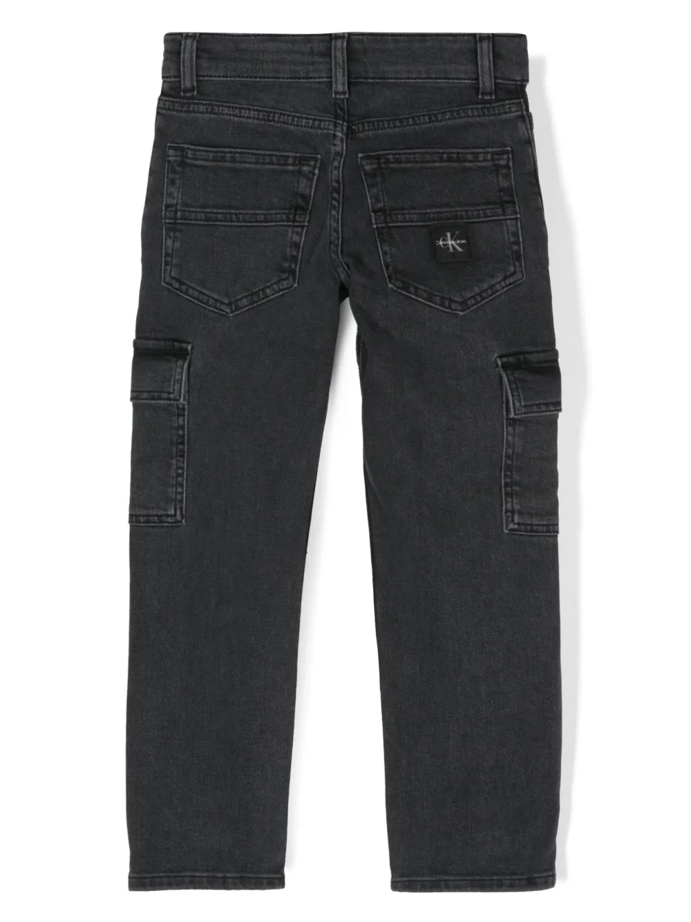 Calvin Klein Kids Jeans met logopatch Grijs