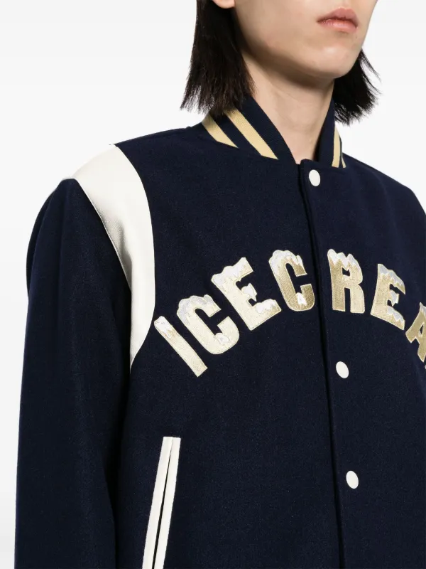 ICECREAM Drippy Varsity Jacket | Blue | FARFETCH