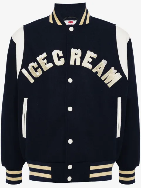 ICECREAM drippy varsity jacket