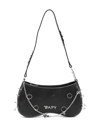 BAPY ショルダーバッグ BAPY BY *A BATHING APE® レザーショルダーバッグ | ブラック